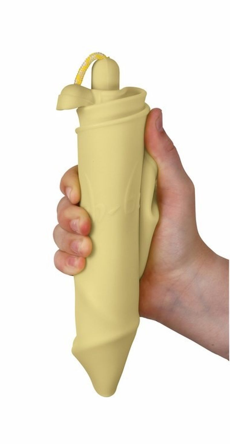 Scrunch, Bucket, składane wiaderko do wody i piasku, pastelowe żółte