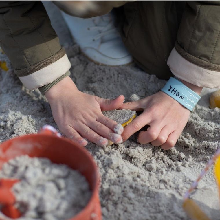 Scrunch, opaska informacyjna, miętowa