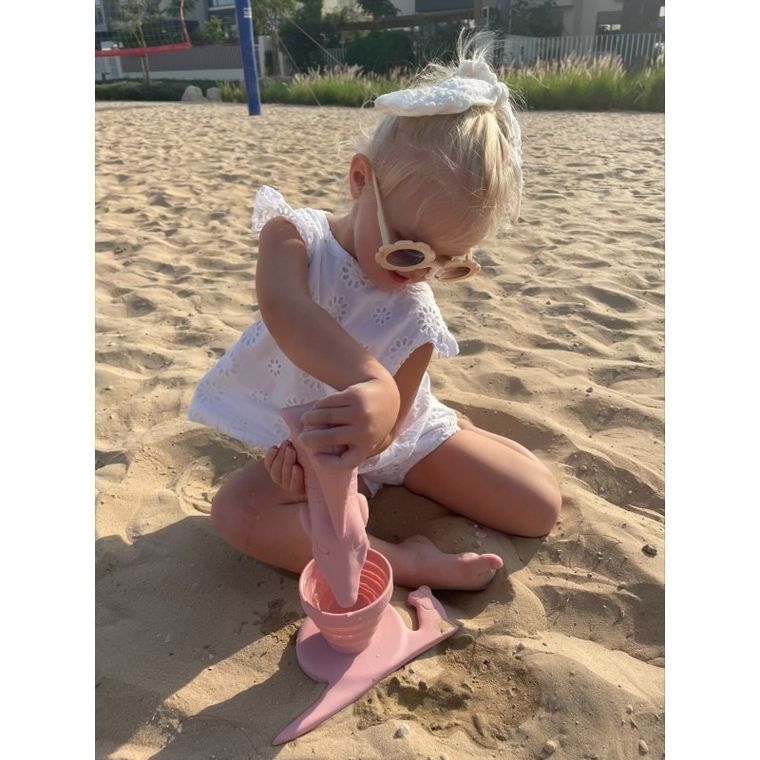 Scrunch, silikonowa miarka, ślimak, błękitna