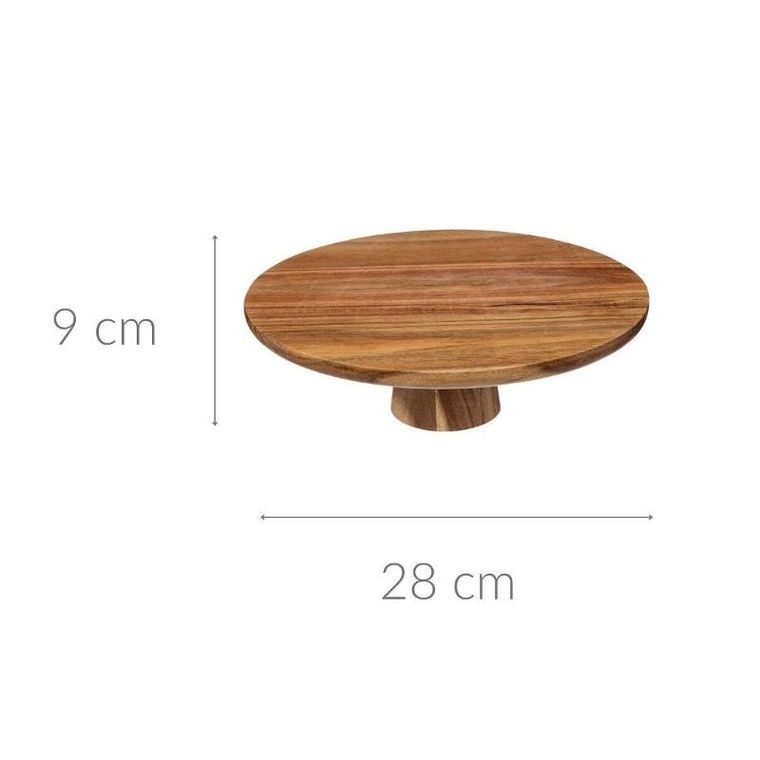 Secret de Gourmet, drewniana patera na tort, akacja, Ø 28 cm
