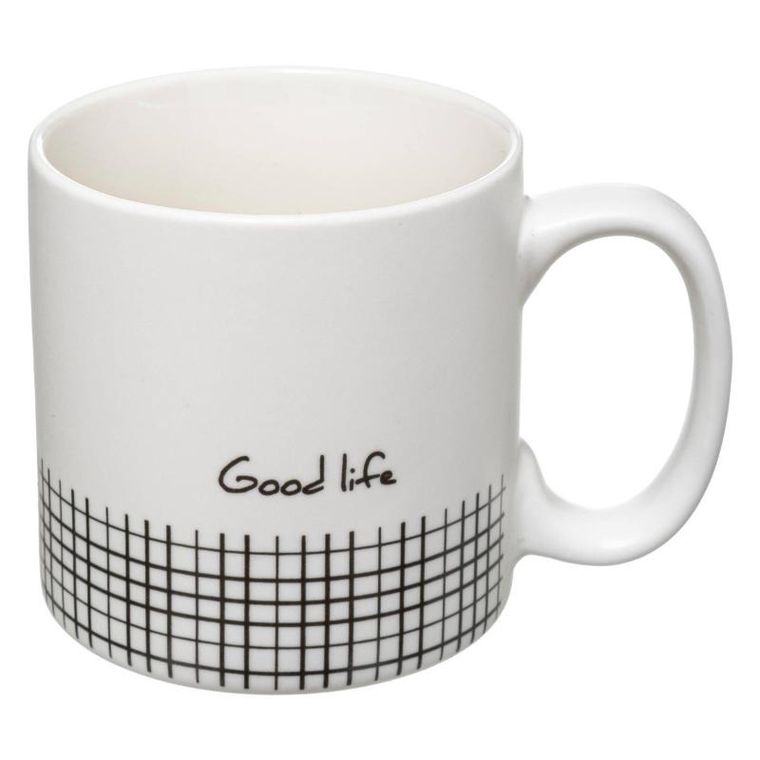 Secret de Gourmet, filiżanki ceramiczne na stojaku, Life, 240 ml, 4 szt.