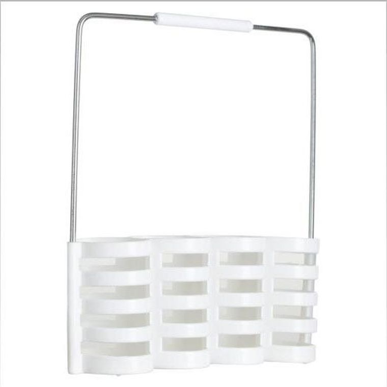 Secret de Gourmet, komplet sztućców ze stojakiem, stal nierdzewna, biały