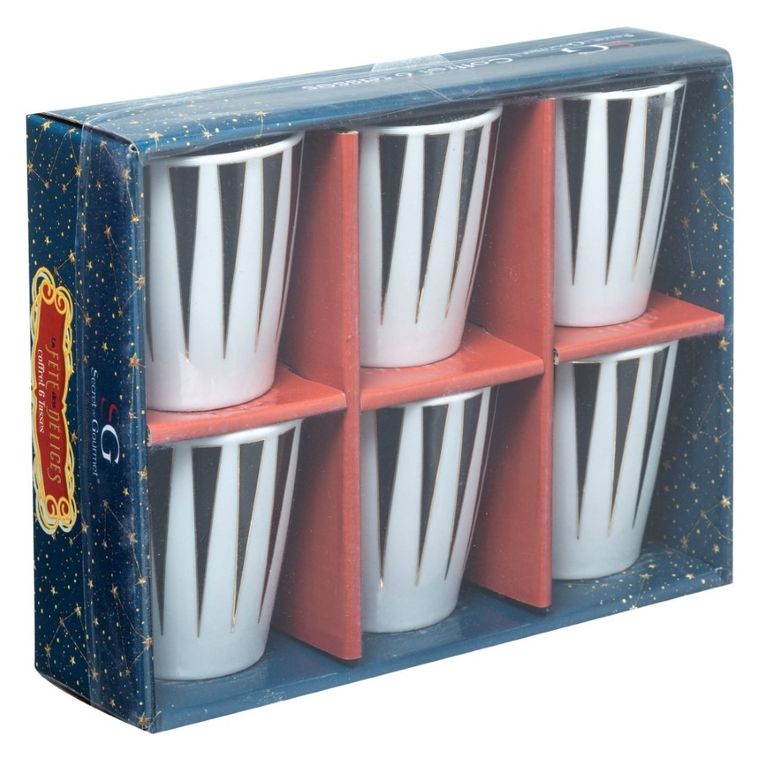 Secret de Gourmet, Merveilleux, zestaw kubków porcelanowych, 6 szt., 90 ml