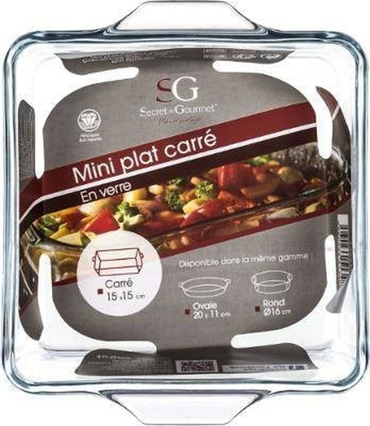 Secret de Gourmet, mini naczynie żaroodporne, szklane, 13-13 cm