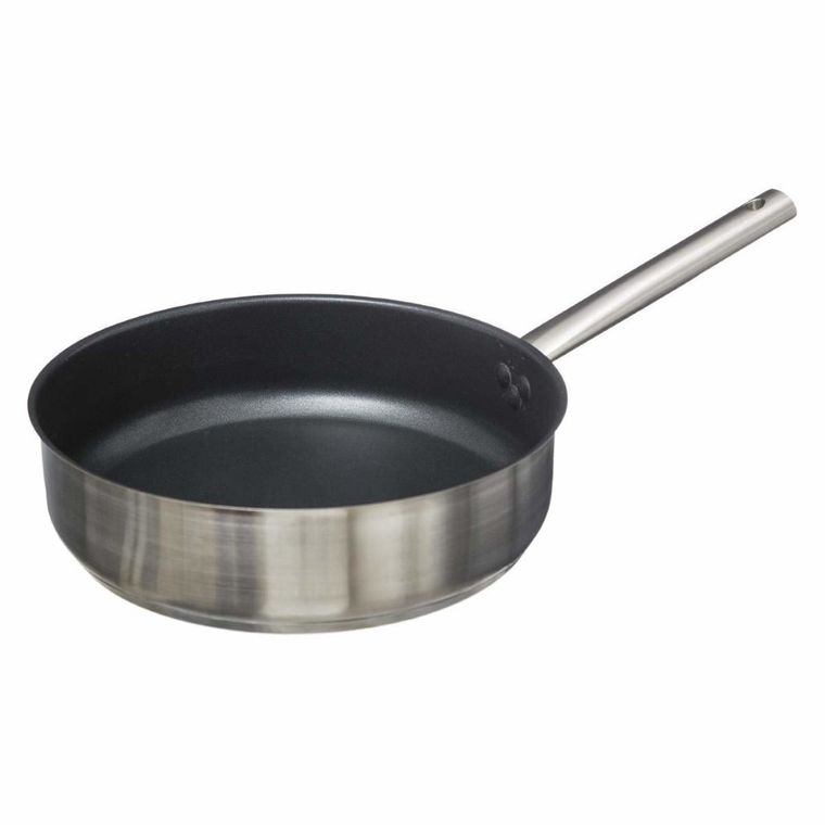 Secret de Gourmet, patelnia ze stali nierdzewnej z pokrywką, powłoka nieprzywierająca, 29,5 cm