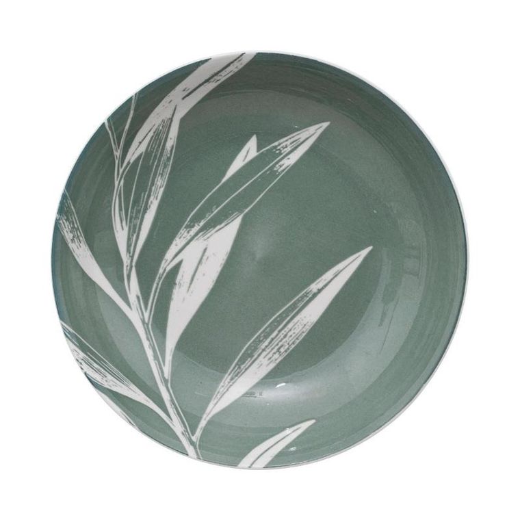 Secret de Gourmet, porcelanowa zastawa stołowa dla 6 osób, wzór liści, 18 elementów