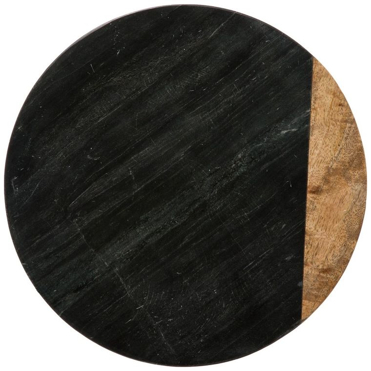 Secret de Gourmet, taca obrotowa, Geom Hygge, Ø 30 cm, marmur, czarna