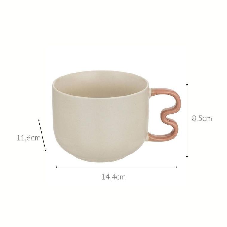 Secret de Gourmet, Wavy bliss, kubek z dużym uchem, 580 ml