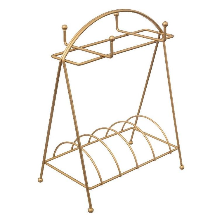 Secret de Gourmet, zestaw do kawy: 4 porcelanowe kubki i spodki, na stojaku, Floral, 170 ml