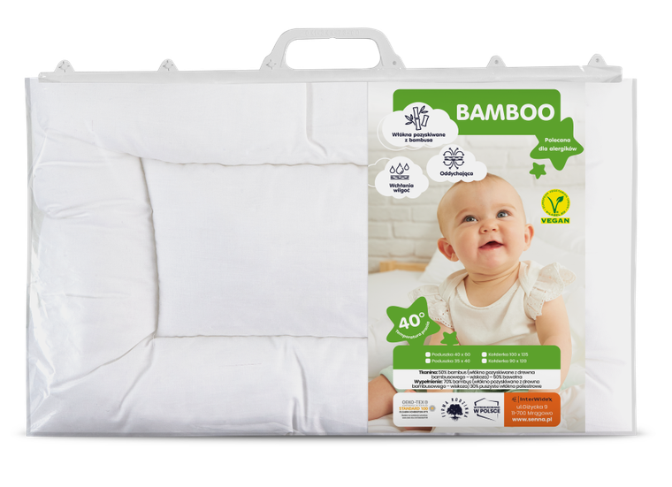 Senna Baby, Bamboo, poduszka, wypełnienie, 40-60 cm