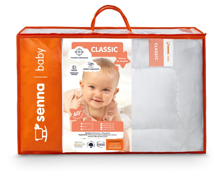 Senna Baby, Classic, komplet pościeli, biały, 100-135 cm