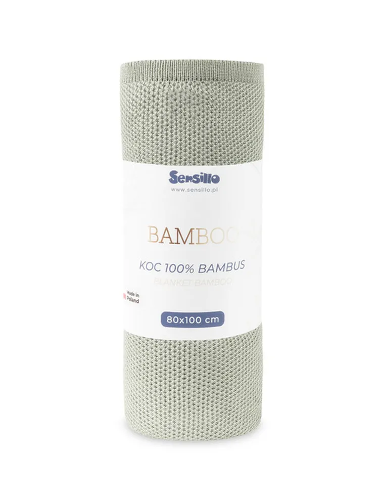 Sensillo, Bamboo, koc z z wiskozy bambusowej, olive, 80-100 cm