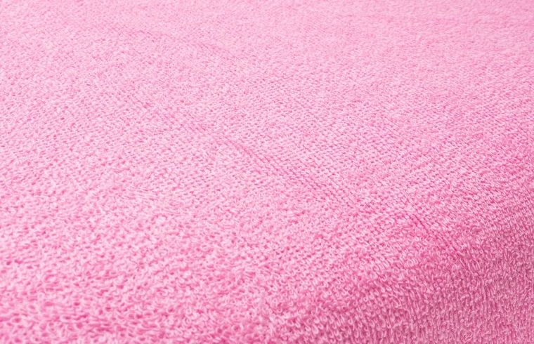 Sensillo, Classic, prześcieradło frotte z gumką, różowe, 120-60 cm