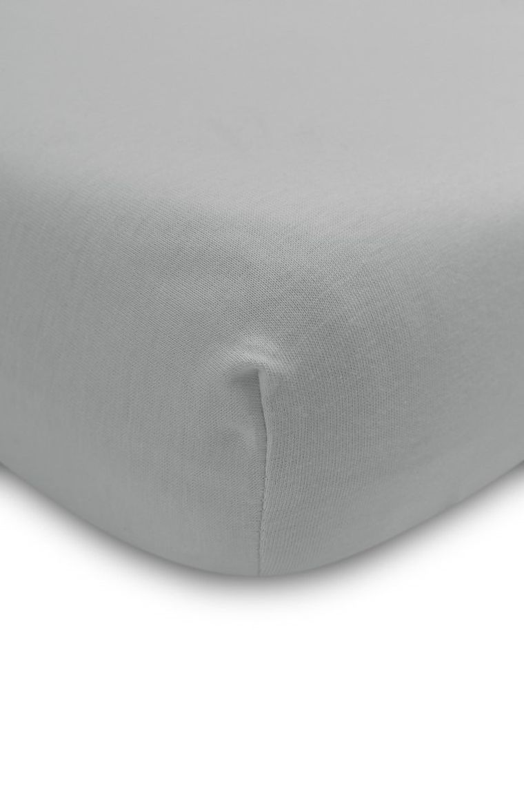 Sensillo, Deluxe, prześcieradło jersey z gumką, szare, 120-60 cm