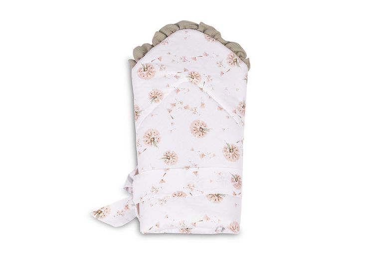 Sensillo, Dmuchawce, rożek niemowlęcy, muślinowy, beżowy, 75-75 cm