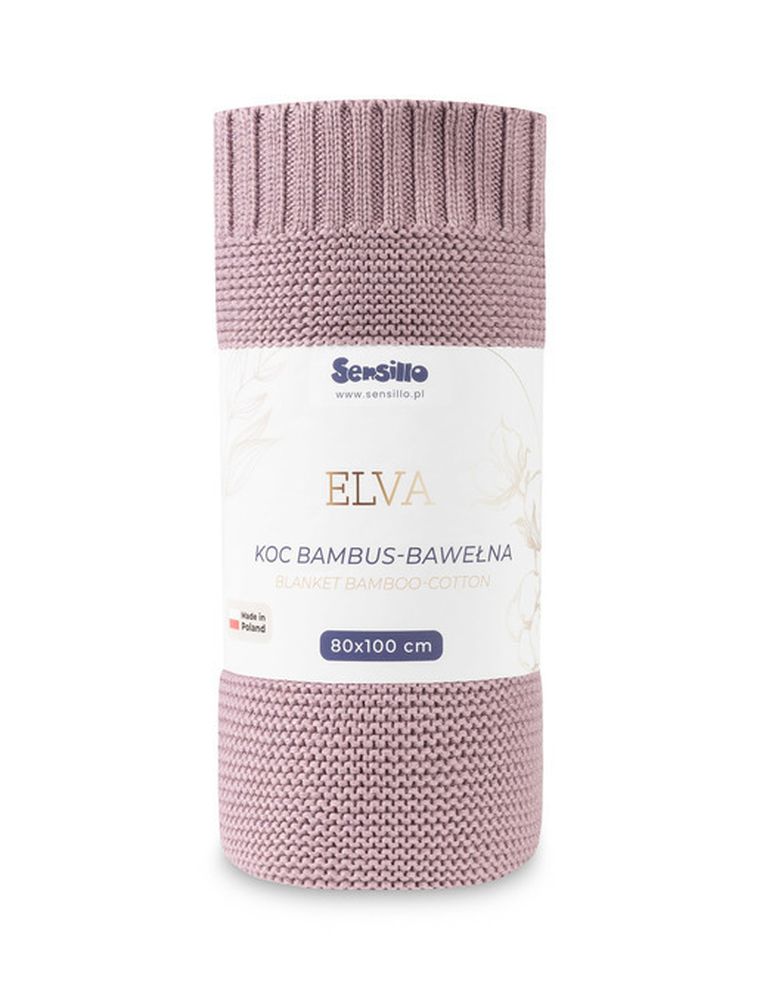 Sensillo, Elva, koc z wiskozy bambusowej i bawełny, lavender, 80-100 cm
