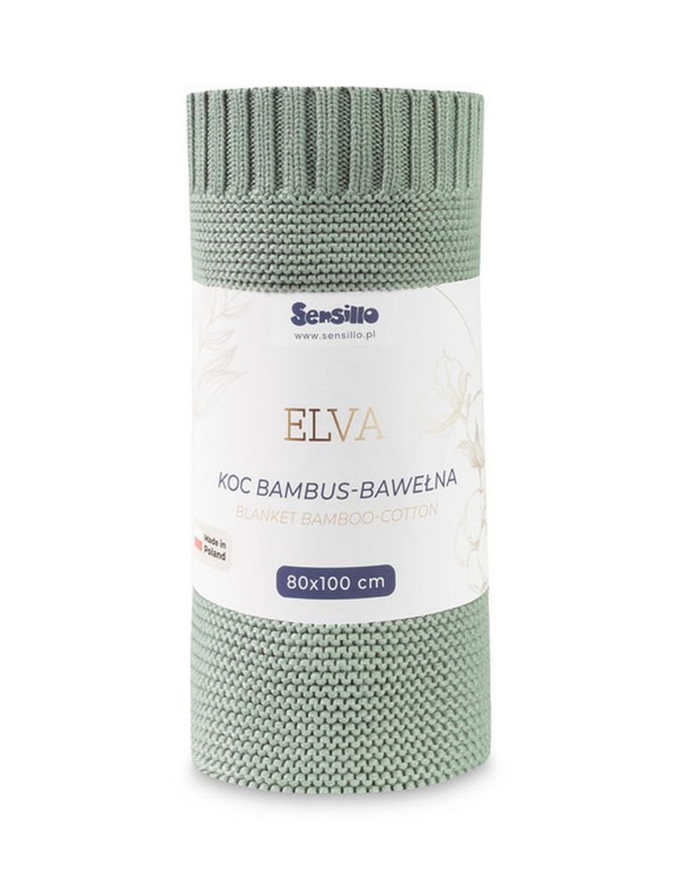 Sensillo, Elva, koc z wiskozy bambusowej i bawełny, olive, 80-100 cm