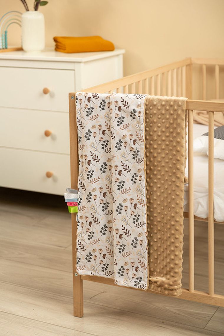 Sensillo, Gałązki, kocyk minky, cappuccino, 75-100 cm