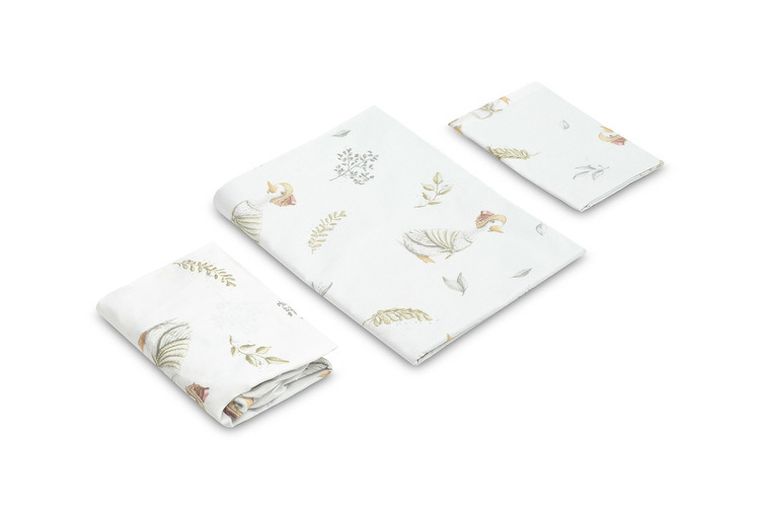 Sensillo, Gąska, 2-częściowy komplet pościeli + prześcieradło, 100-135 cm