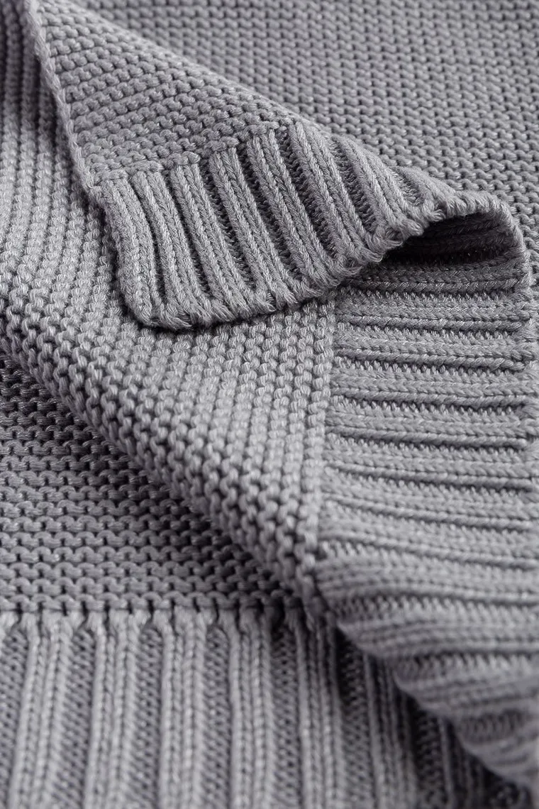 Sensillo, koc bambusowo-bawełniany, szary, 80-100 cm