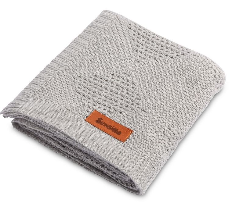 Sensillo, koc bambusowy, szary, 80-100 cm