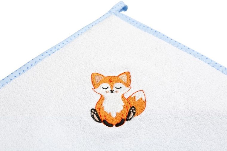 Sensillo, Lisek, okrycie kąpielowe frotte, 100-100 cm, niebieskie