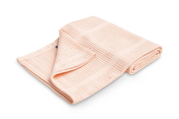 Sensillo, Lulu, koc ażurowy, jasny róż