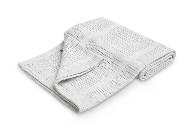 Sensillo, Lulu, koc ażurowy, jasny szary