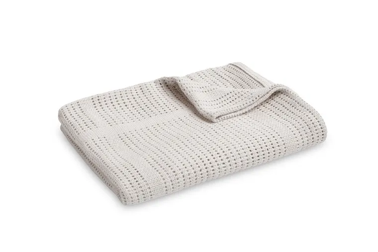 Sensillo, Moli, koc ażurowy, jasny szary, 70-110 cm