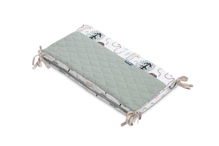 Sensillo, ochraniacz do łóżeczka muślin, Jeże, szmaragdowy