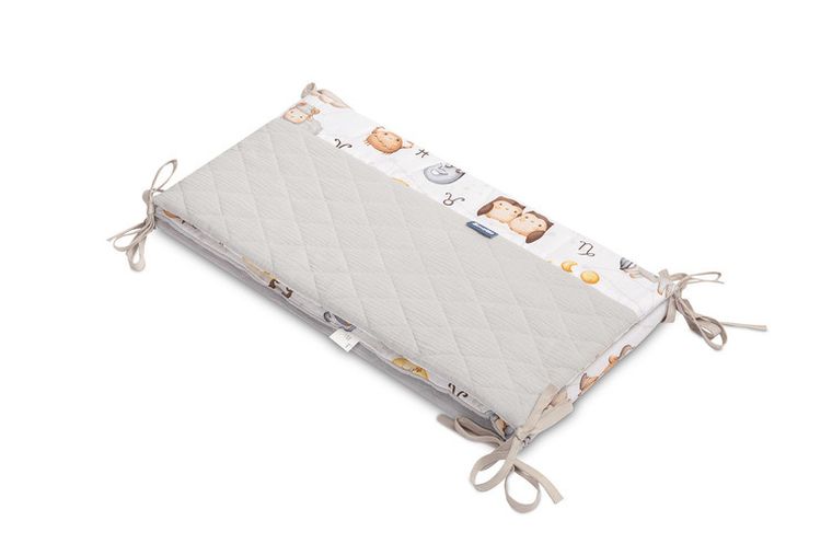 Sensillo, ochraniacz do łóżeczka muślin, Zodiak, szary