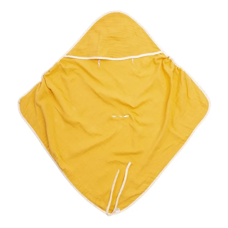 Sensillo, otulacz muślinowy do fotelika samochodowego, musztardowy, 120-120 cm