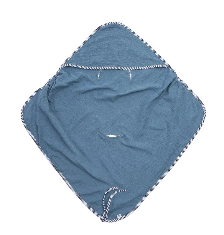 Sensillo, otulacz muślinowy do fotelika samochodowego, niebieski, 75-75 cm