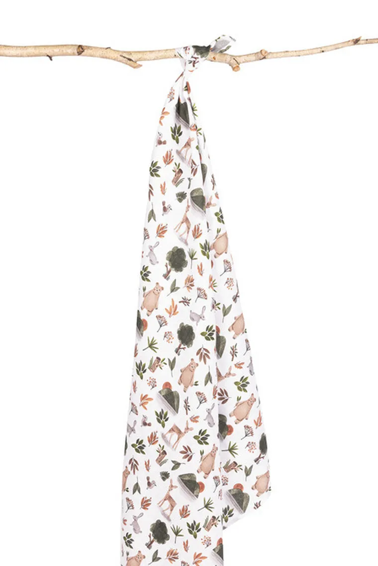 Sensillo, otulacz muślinowy, leśne zwierzątka, 120-120 cm