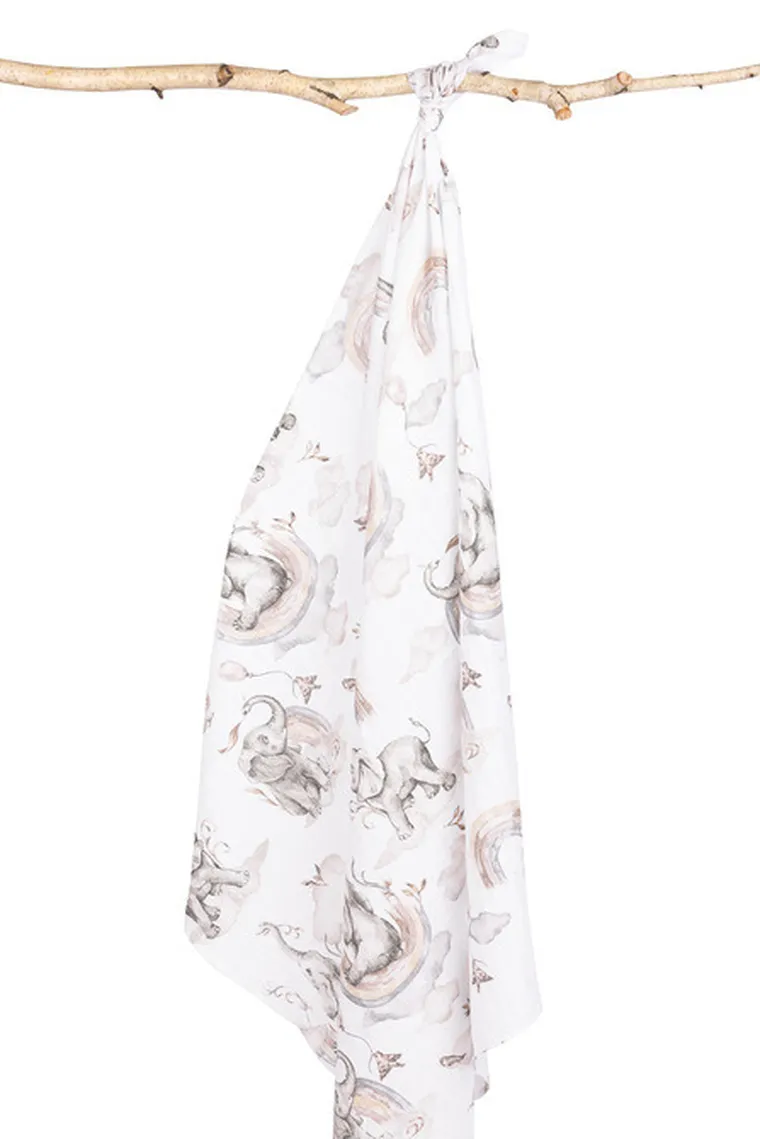 Sensillo, otulacz muślinowy, słonik, 120-120 cm