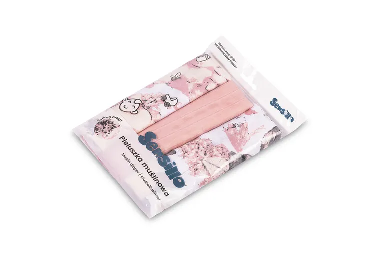 Sensillo, pielucha muślinowa, 60-80 cm, 3 szt.