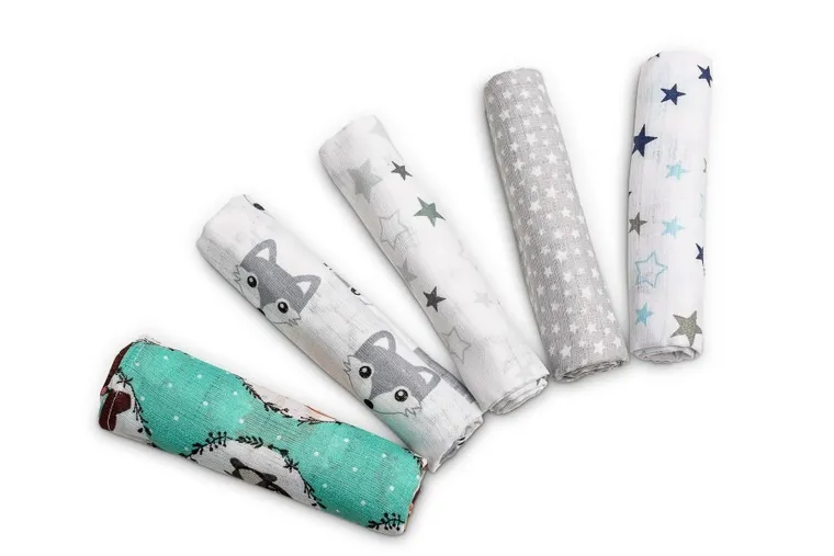 Sensillo, pieluszki tetrowe dla chłopca, 70-80 cm, 5 szt.