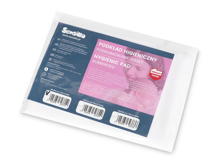 Sensillo, podkład nieprzemakalny jersey z gumką, 60-120 cm