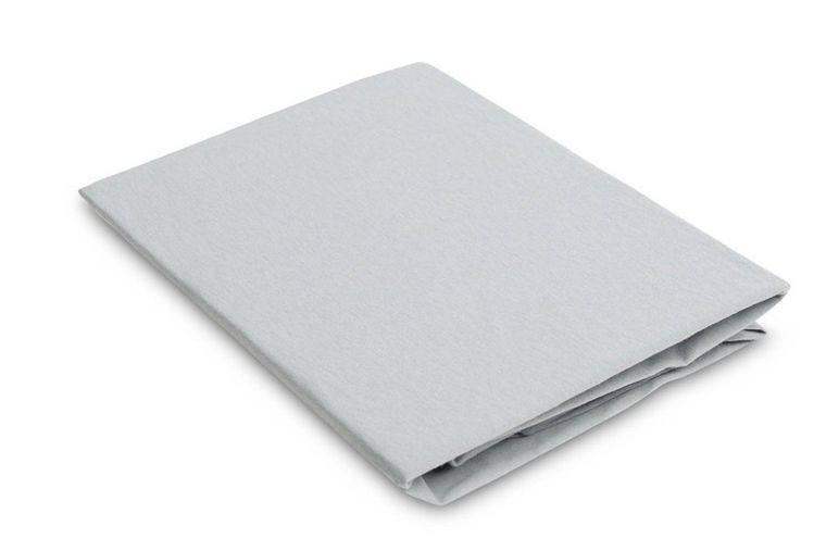 Sensillo, prześcieradło do kołyski, jersey szare, 90-40 cm