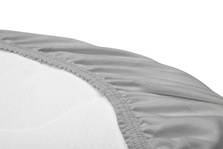 Sensillo, prześcieradło jersey do wózka, szare, 35-75 cm