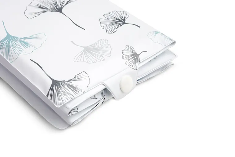 Sensillo, przewijak - mata turystyczna, nadruk botanical, niebieski