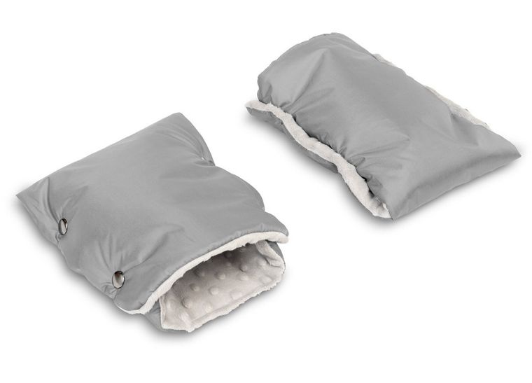 Sensillo, rękawiczka/mufka do wózka, minky, szara