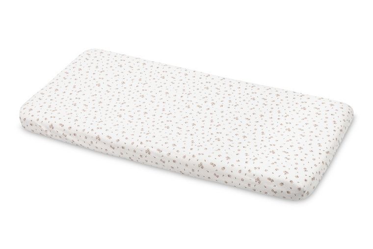 Sensillo, Rose, prześcieradło drukowane, bawełna, beige, 60-120 cm