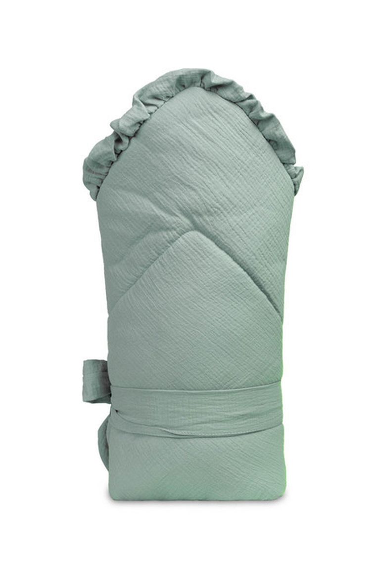 Sensillo, rożek, muślinowy, khaki, 90-90 cm