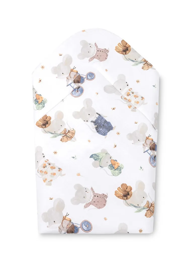 Sensillo, rożek niemowlęcy, mouse grey, 75-75 cm