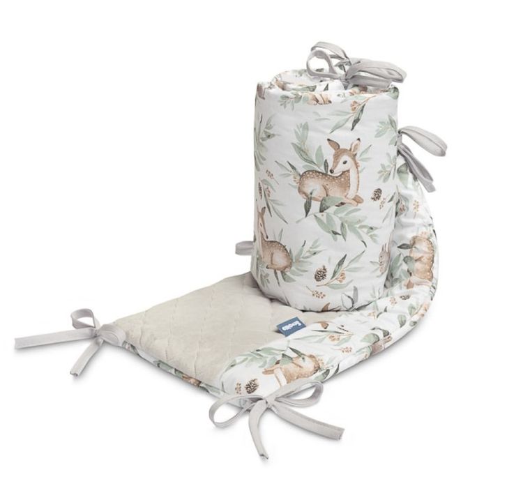 Sensillo, Sarenki, ochraniacz do łóżeczka, Plusz Karo, szary