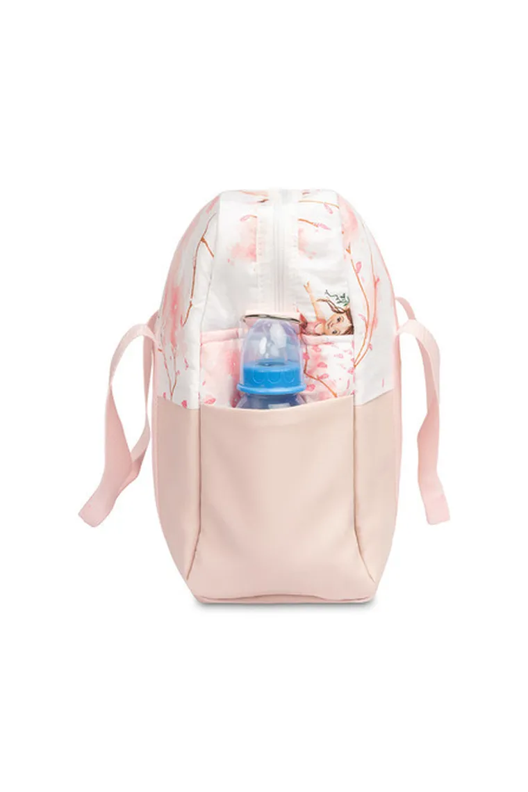 Sensillo, torba do wózka, ekoskóra, wróżki, różowy