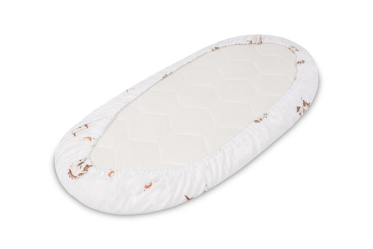Sensillo, Unicorn, prześcieradło do wózka, bawełna, beige, 35-75 cm