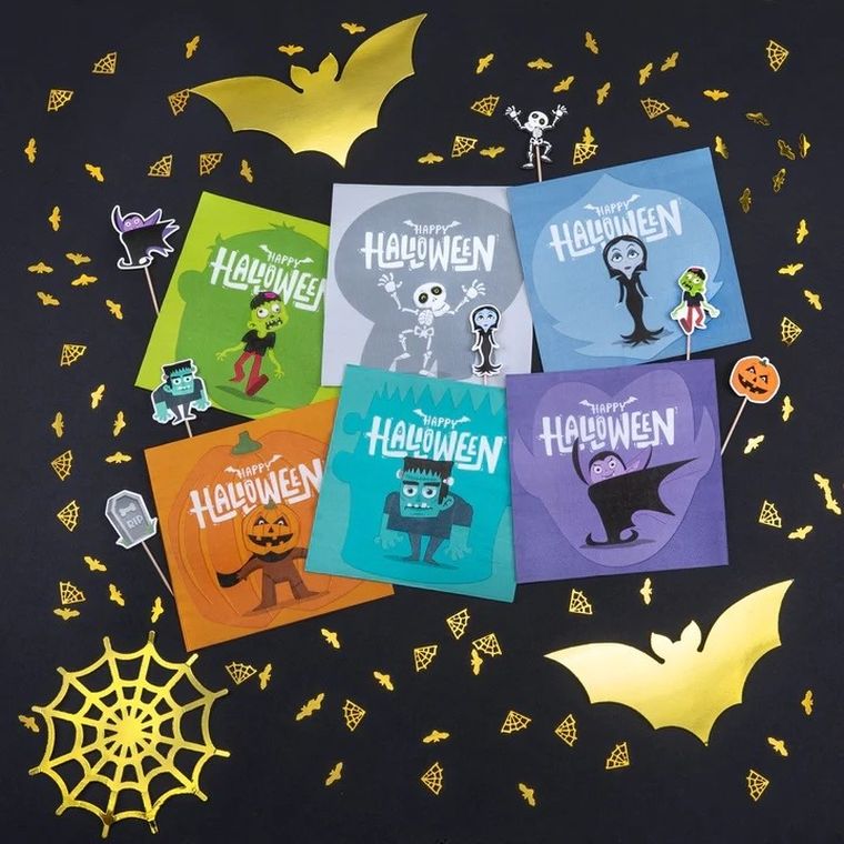 Serwetki, Halloween Monsters, 33-33 cm, 12 szt.