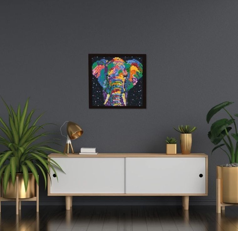 SES Creative, Beedz Art, koralikowe prasowanki, kolorowy słoń, zestaw kreatywny